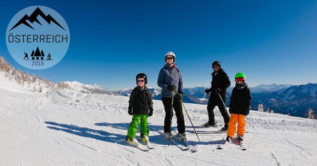 In winter as a family at Lake Weissensee in Carinthia and skiing on the Emberger Alm